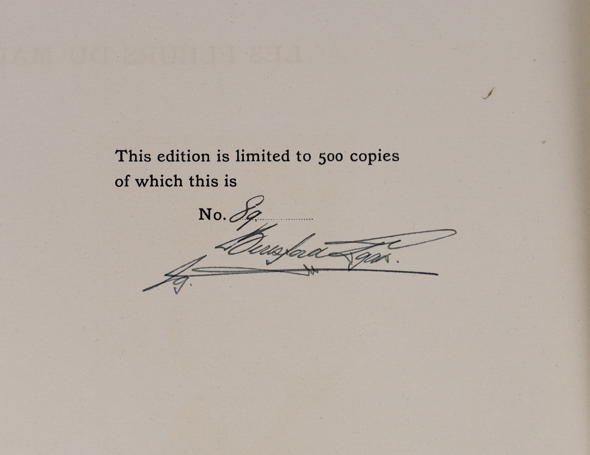 Beresford, Egan and Alcock, C. Bower - Baudelaire: Fleurs du Mal in Pattern and Prose, one of 500, signed by the authors, 4to, patterned felted cloth, The Sophistocles Press and T. Werner Laurie Ltd; London, 1929